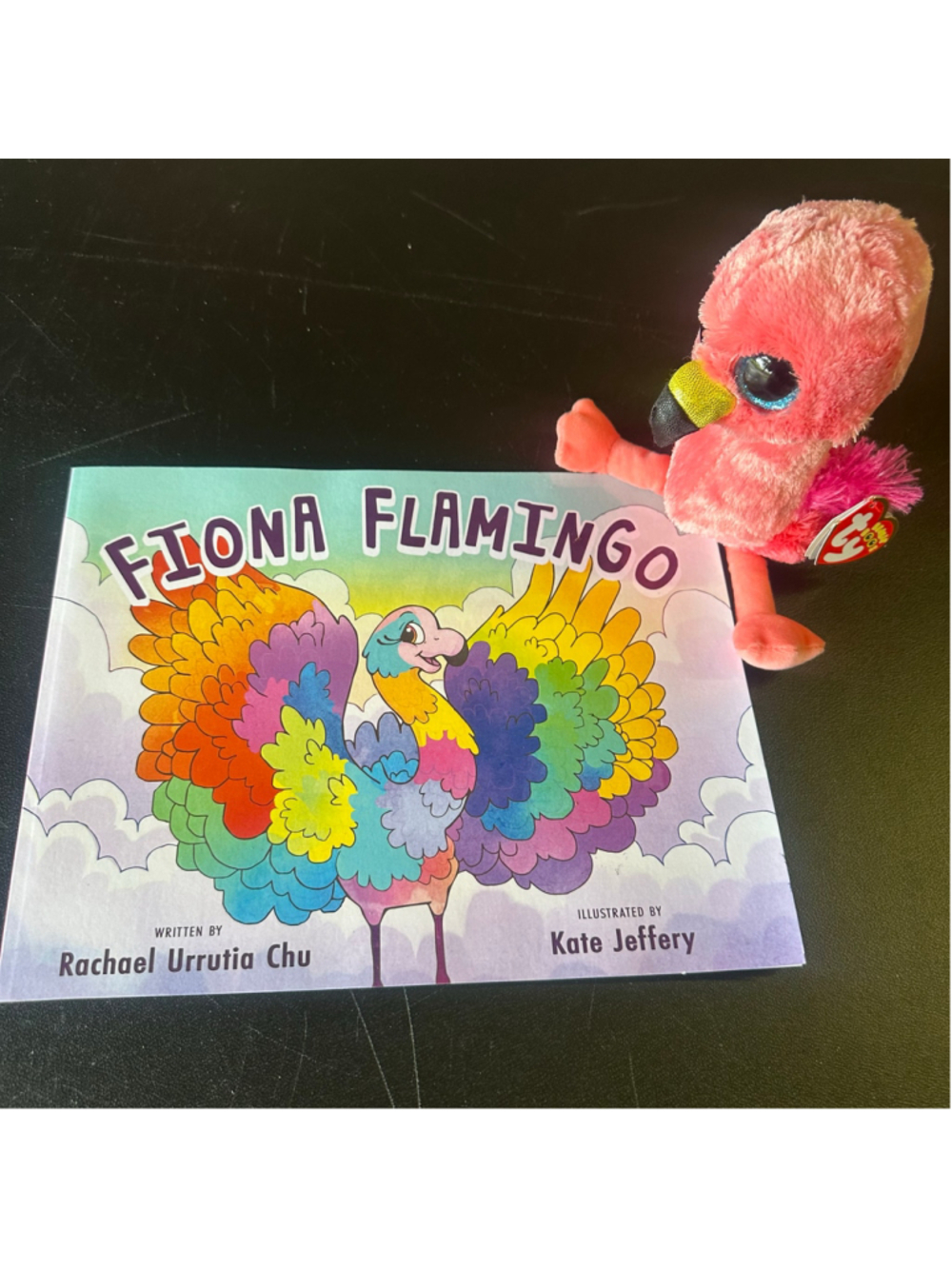 TY Beanie Boo Gilda Pink Flamingo Plush + Fiona Flamingo Children’s Book Bundle